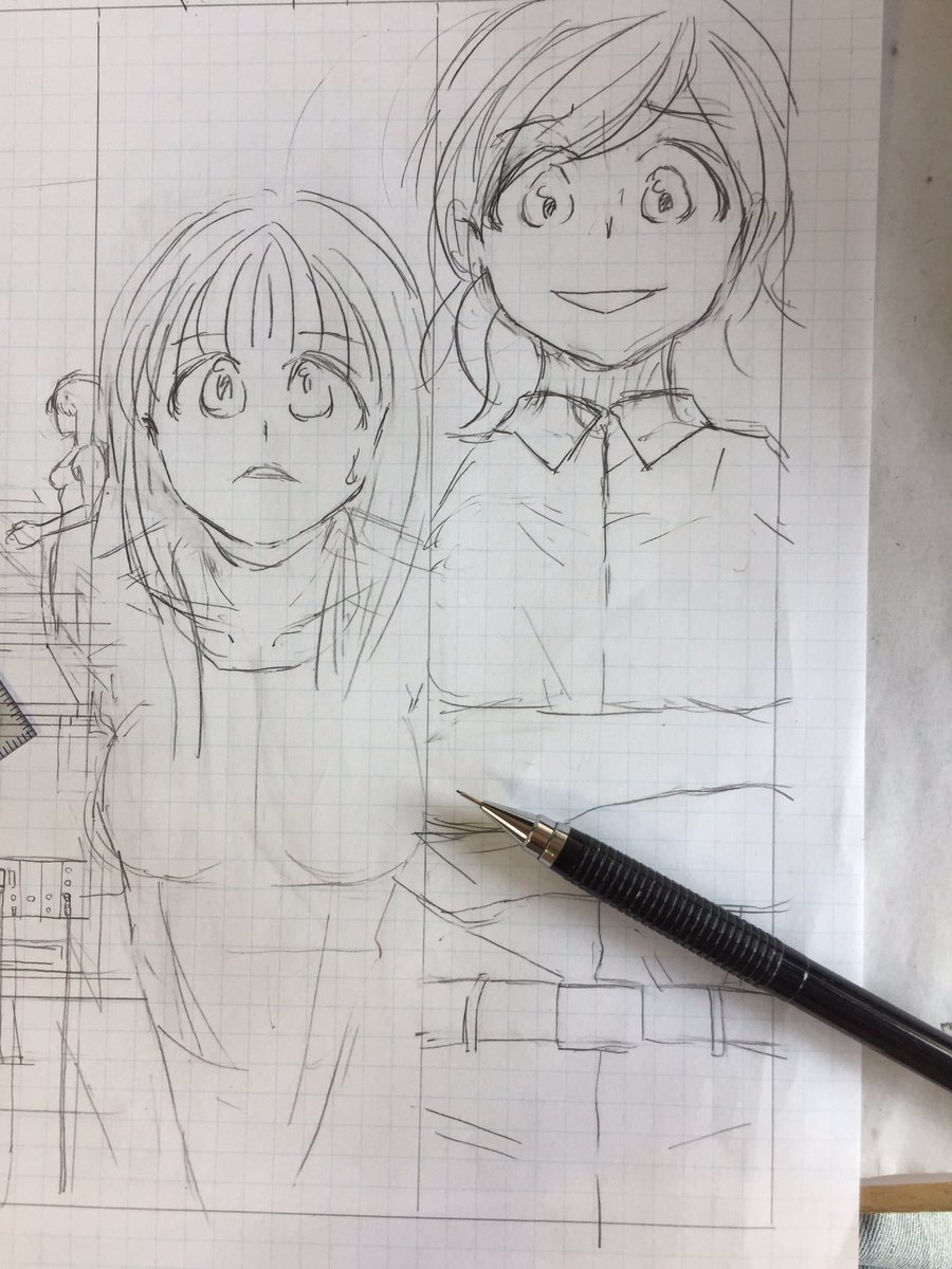作業途中絵シカタニ氏のお仕事 