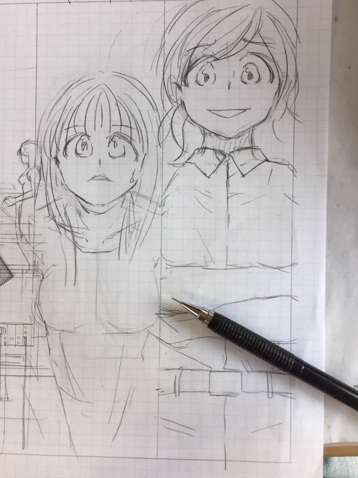作業途中絵シカタニ氏のお仕事 