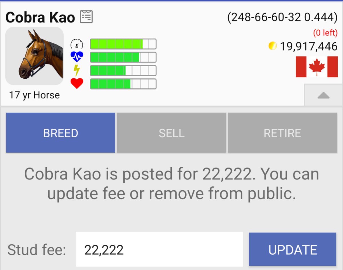 *Sire Alert* Standing in the good ole USA for upcoming season. Stud fee is set at a  discounted 22 222K. He sells out every year so get him while you can! <a href="/AndPacing/">Off and Pacing</a>
