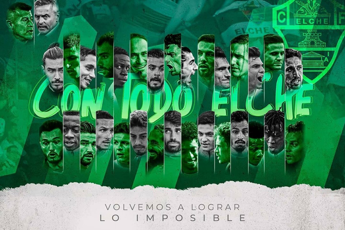 Hemos trabajado, luchado y sufrido hasta el final por este escudo.

Sin vosotros, nada de esto habría sido posible. La temporada que viene disfrutaremos todos juntos en el Martínez Valero.

¡¡MUCHO ELCHE!! 🤍💚
¡¡ELCHE ES DE PRIMERA!!