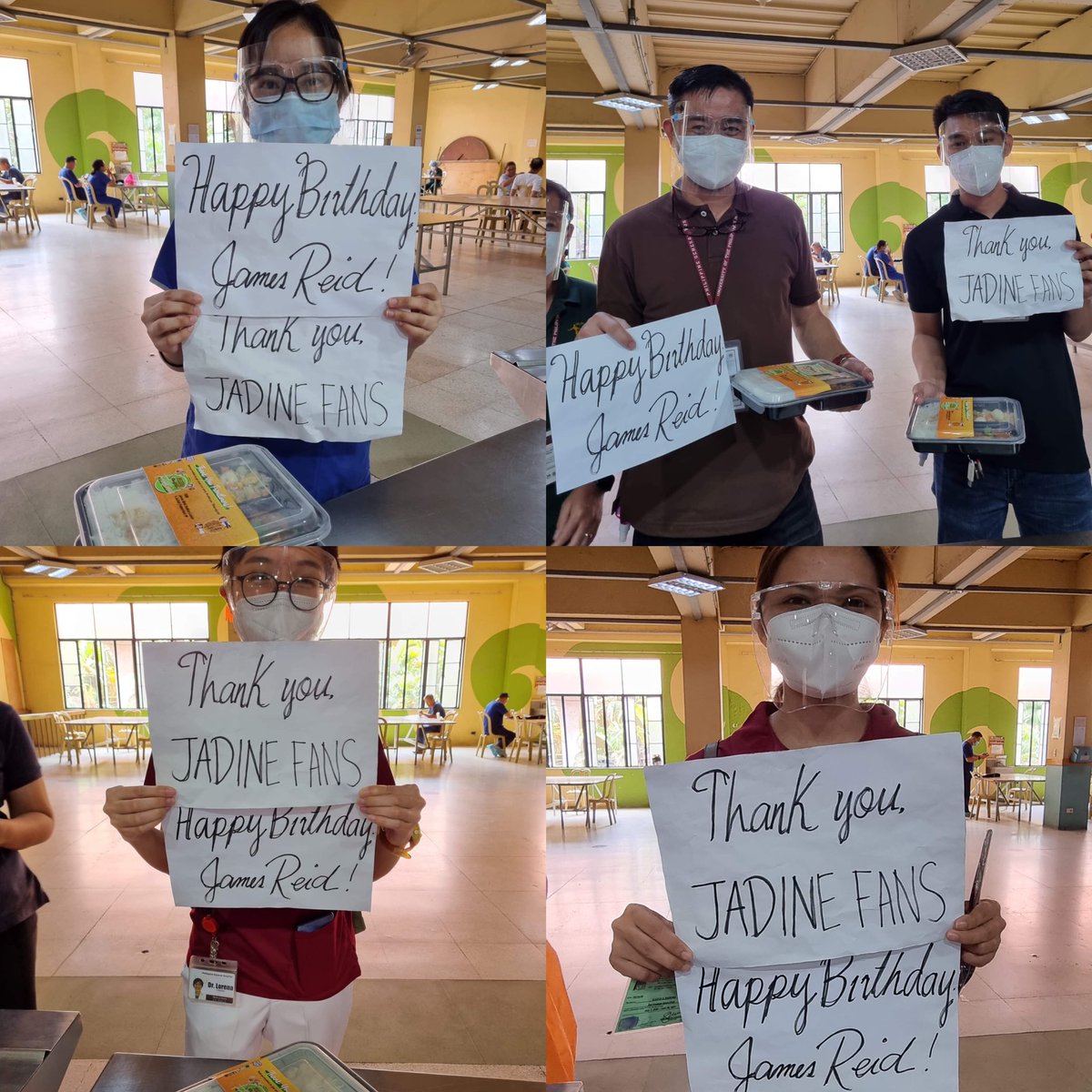 JDSponsorsPH's tweet photo. Thank you for your hardwork, frontliners of PGH ❤️ We are happy to see you smiling with our simple gift of love.
#REIDyMealsForFrontliners
HAPPY JAMESREID DAY
#AnotherChapterToREID https://t.co/hxTVjn7ZLp