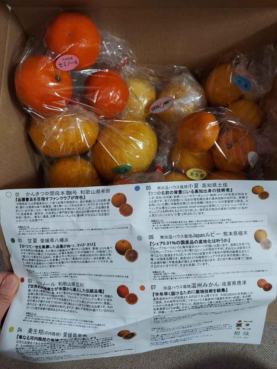 柑味kan Mi 柑橘を味比べる定期便 Kanmiofficial Twitter