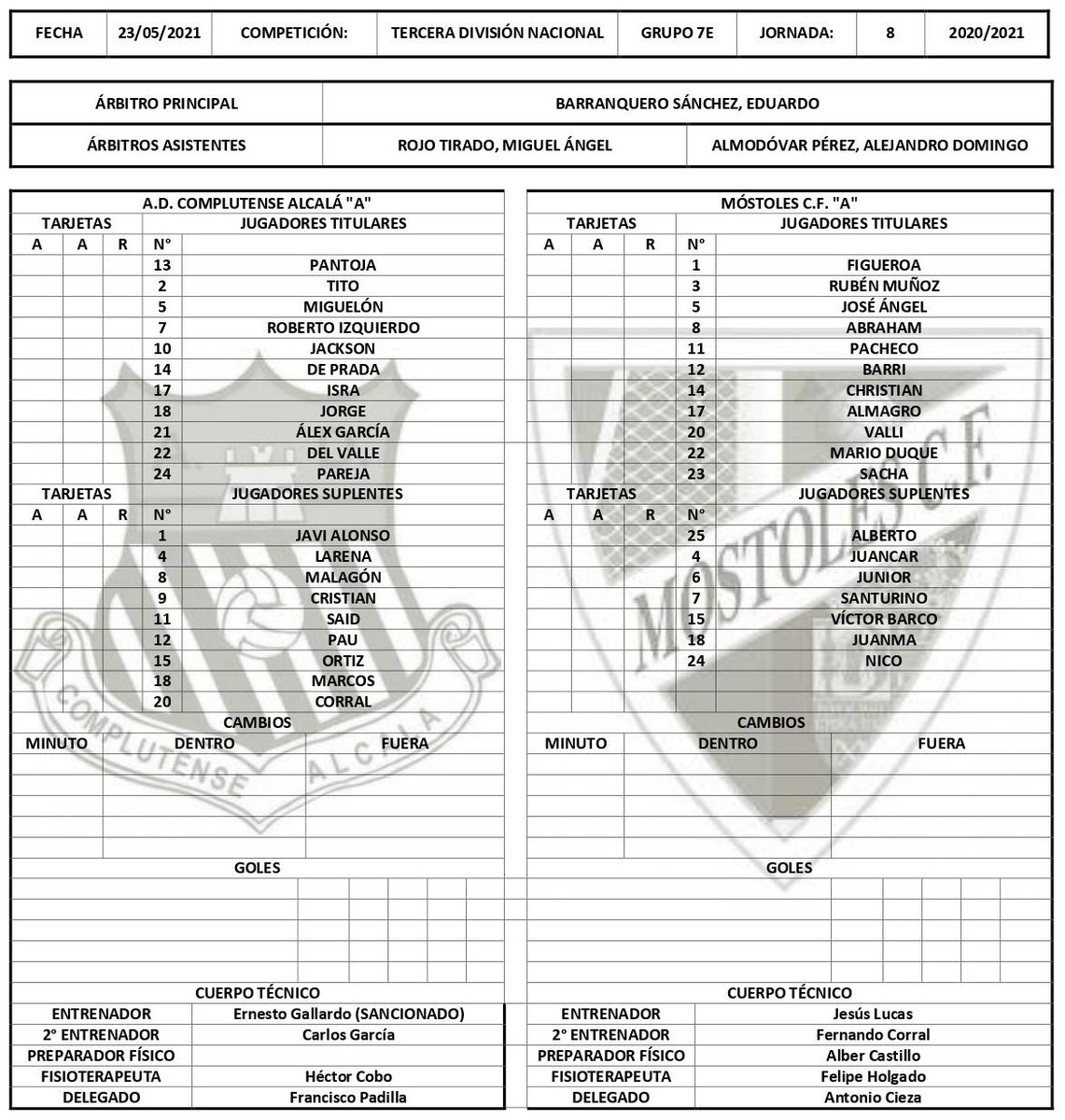 dominguezvd's tweet photo. 📋 Alineaciones del @ADComplutense - @Mostoles_cf. https://t.co/KZwpoJ8daO
