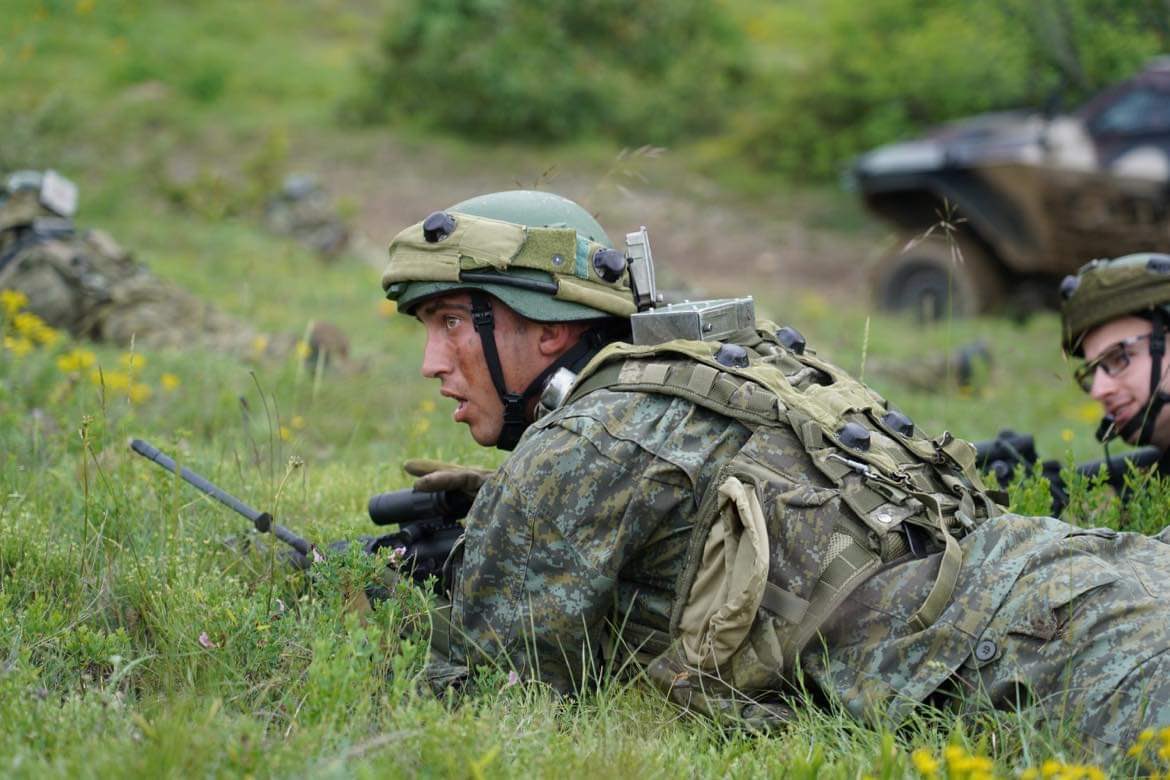 KSF_Kosova's tweet photo. A Coy of the 1st INFREG of #KSF conducted security operations in 2B as a part of #ImmediateResponse21. @USArmyEURAF. #KSF together with allies is determined to develop its operational capabilities based on CTP. Interoperability in #DOTMLPF is vital for success. #StrongerTogether https://t.co/n8J82XhsRB
