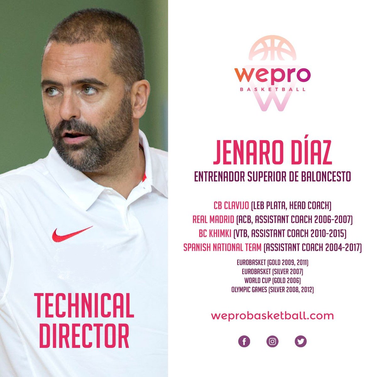 weprobasketball's tweet photo. ⏳La cuenta atrás para el #WePro2k21 empieza...
🍀🤞Suerte a todos los equipos que están en competición. Muchas fases finales estos fines de semana. La suerte de volver a competir
💪Gracias a nuestros Technical Director @mateorubiodiaz
@jenaromdiaz
🥰🏀 #WeLove #WeLife #Wepro https://t.co/PsEDCgZ5TE