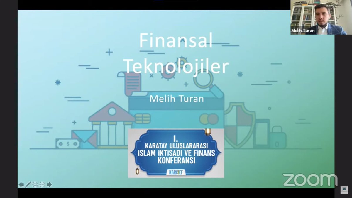 Kto_Kisef's tweet photo. I. Karatay Uluslararası İslam İktisadı ve Finans Konferansının 2. oturumu Melih Turan'ın Finansal Teknolojiler sunumuyla devam etmektedir. Fintech meraklılarını bekliyoruz.
#kisef #karcief #ktokaratayüniversitesi https://t.co/hCHAEfaktL