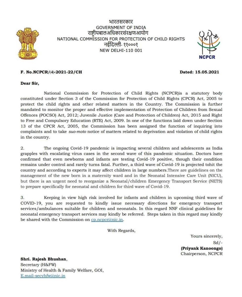 cardiology08's tweet photo. PM @narendramodi ji kindly refer what #NCPCR says. #CBSE 🆘 The request by parents seems genuine. Many of 🇮🇳 our territory care hospitals 🏥 started reporting Pediatric #COVID19 cases. ❗️

#CancelAllBoardExams @anubha1812 #COVID #CancelExamsSaveStudents #ModijiNoOfflineExams https://t.co/tsk7ISQYqu