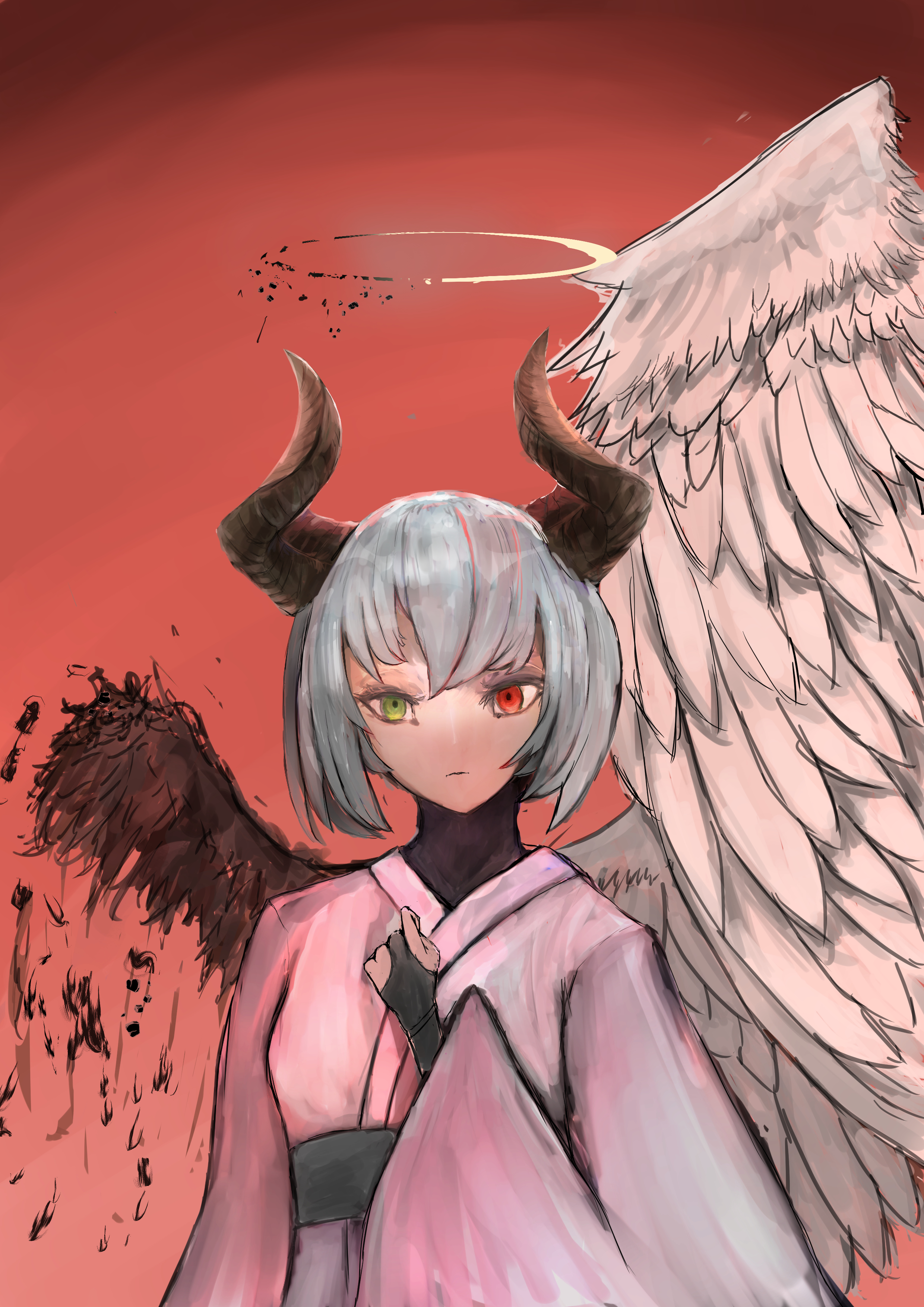 تويتر 乱灯なつめ على تويتر 焼かれた翼 イラスト 女の子 絵描きさんと繋がりたい T Co Ufednr7tyv