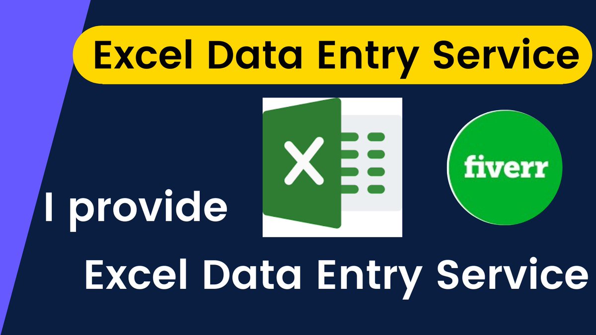 I am expert in Excel Data Entry. I provide any kind of Excel Data Entry Service. If you need this kind of service, you can hire me on fiverr.

For hire please click this link
fiverr.com/forhad232330_/…

#dataentry #exceldataentry #webresearch #datamining  #copypaste #fiverr