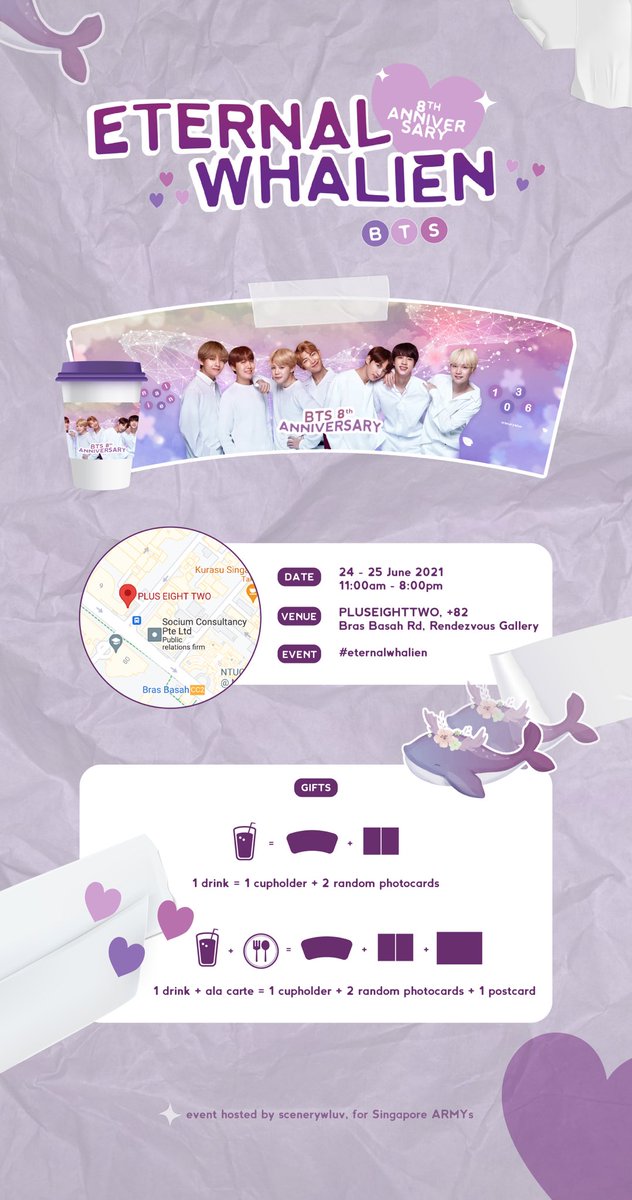scenerywluv's tweet photo. ETERNAL WHALIEN 🐋

🗓: 24 - 25 June 2021 
⏰: 11am - 8pm
📍: PLUSEIGHTTWO +82 @ Rendezvous Hotel

Fanpack Form: https://t.co/rddqOkNESE

all information will be updated under this thread, do keep a look out ✨

#eternalwhalien @BTS_twt https://t.co/14evTWwCjP