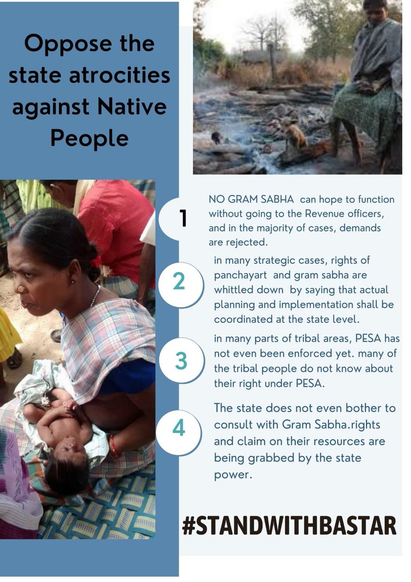 TribalSpaces's tweet photo. Oppose the state atrocities against Native People.
#SaveBastar
#StandWithBastar https://t.co/E1qWPTMmYX