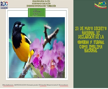 Tal día como hoy el Turpial y la Orquídea fueron declarados como símbolos naturales. El 23 de mayo de 1951, por decreto oficial, la Orquídea fue declarada como la flor nacional.