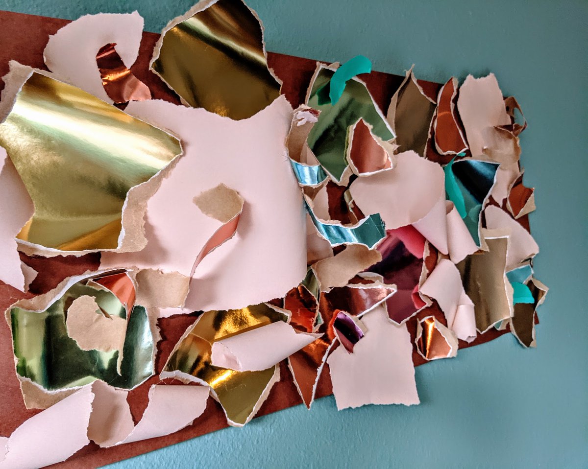 On the blog: a little life update, plus some design projects in the works...like this '80s-style ripped paper wall art. #80s #80sart #wallart #rippedpaper
#metallic mirror80.com/2021/05/lately/