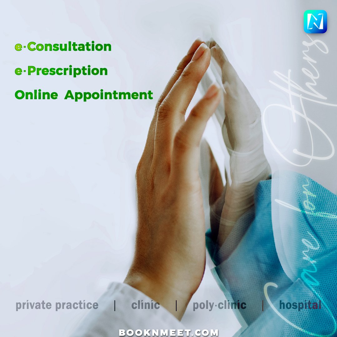 booknmeet's tweet photo. eConsultation, ePrescription with Online Appointment, Ready to adapt healthcare solutions 

#booknmeet #eConsultation #ePrescription #onlineappointment #doctorconsultation #knowyourdoctor #readytoadapt #healthcare #healthtech https://t.co/sxcOVZ5wAv