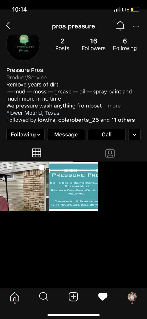 CorralesJesse's tweet photo. I’m a full time college student that just started up a small pressure washing business! If you or anybody you know needs any services send them my way for a major discount! If you could give me a follow or like on Instagram, it will help immensely! https://t.co/sdidar2dts