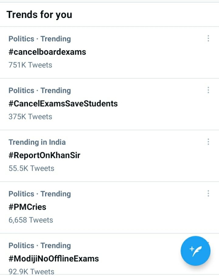 MohanAastha's tweet photo. #cancelboardexams #CancelExamsSaveStudents
Our voice will not be silenced. A sheet of paper is not the cost of ones life.
Trending no. 1 for hours yet the government is not listening to its youth. https://t.co/Oclsk7LTdV