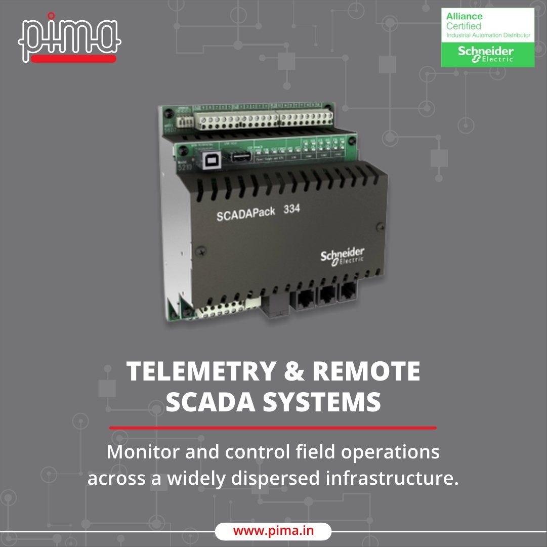 PimaControls's tweet photo. Schneider's SCADA systems combine the monitoring and communication capabilities of a remote terminal unit (RTU) with the processing and data-logging power of a programmable logic controller. Get yours today, with Pima!
#SCADA #SCADASystems #Automation #Motor #EnergySaving https://t.co/WKjbiAmLhH