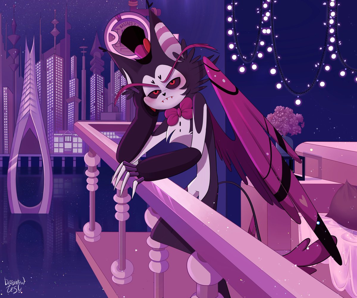 Oneixia's tweet image. Everything is piss of shit. but hey, isn't the view from up here bad?

..yeah
#huskerdust #angelhusk #HazbinHotel #fanart