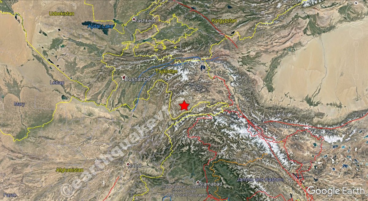 earthquakevt's tweet photo. ⚠️#Tajikistan🇹🇯: A mild #earthquake of magnitude M4.1, was registered at 54KM E of #Vahdat, aut. reg. of #GornoBadakhshan. Depth: 349 KM.
More info:https://t.co/YAfjVaImPM
Вы чувствовали это землетрясение?, Скажите нам!
#EQVT,#заминҷунбӣ,#Землетрясение,#sismo,#temblor,#terremoto. https://t.co/zp3ohoJ80y