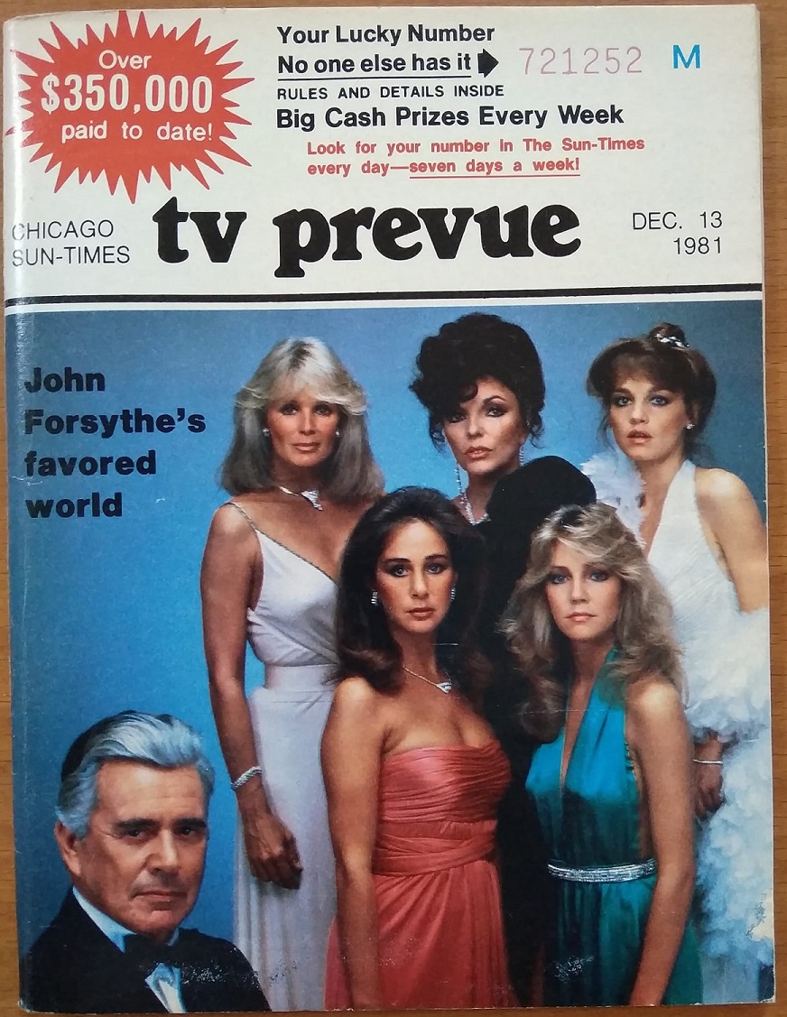 Happy Birthday to Joan Collins, born on this day in 1933
Chicago Sun-Times TV Prevue.  December 13-19, 1981 