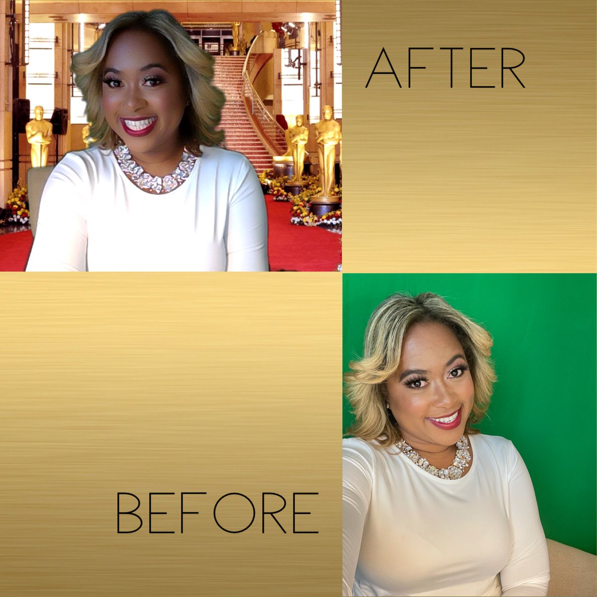 livewithangela's tweet photo. Gotta love those green screens! 😆🥰 #createyouryes https://t.co/4Pglx1MR4f