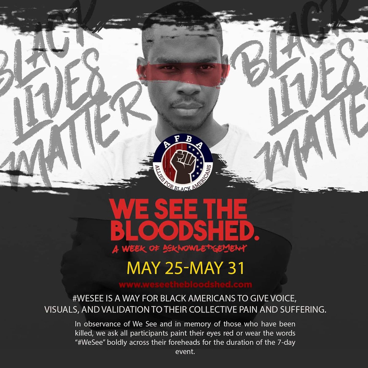 weseetheblood's tweet image. May 25th is the one year anniversary of the murder of George Floyd. #WeSee the bloodshed, and it is not okay.