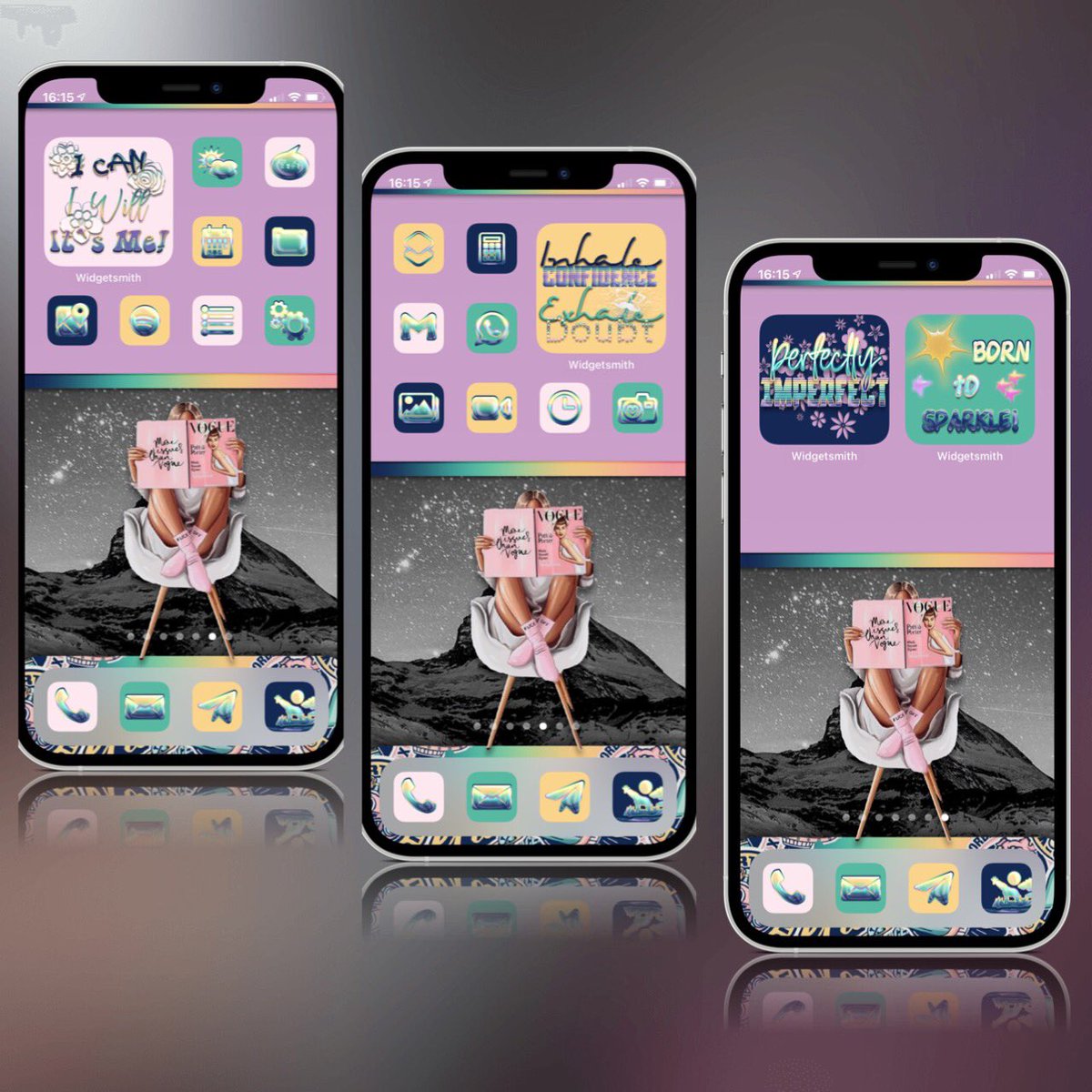 DSprkplg's tweet photo. Happy #SundayWallday guys! Today's #free Tres Chic setup includes 3 #Wallpapers, 20 #icons and 4 #widget photos. I used #WidgetSmith for mine. Get them at blog on bio. Enjoy! 😘
#homescreen #nojailbreak #iPhoneWallpapers #Android #digitalart https://t.co/8Kdf6fzHKH