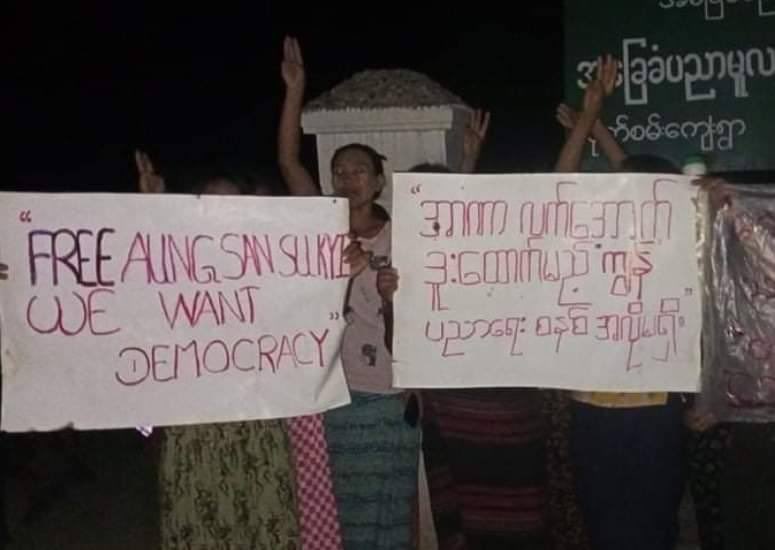 Anti-slavery education by students in Theik San Village, Aung Lan Tsp. #May23Coup #OpposeSlaveryEducation #WhatsHappeningInMyanmar