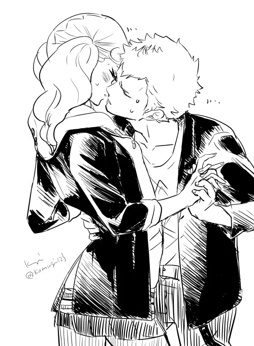キス直前に怖気づいて顔を後退させる杏ちゃんと、じりじり逃げられてちょっと焦ってきた竜司のrkgk 