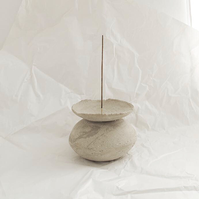 I love this Incense Totem with a little bit extra marble magic.

Our incense totems are also great smudge stick holders/burners.