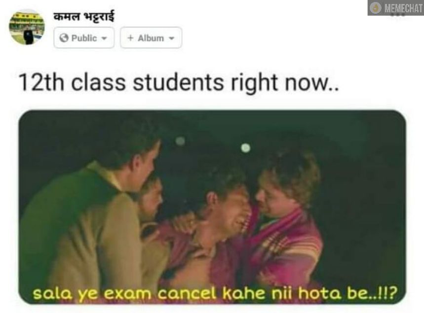 devarsh_patel27's tweet photo. Kab hoga cancel?😥
#cancelboardexams #cancelclass12thboardexams2021 @narendramodi @DrRPNishank @imBhupendrasinh @vijayrupanibjp @EduMinOfIndia https://t.co/458UAAXsD9