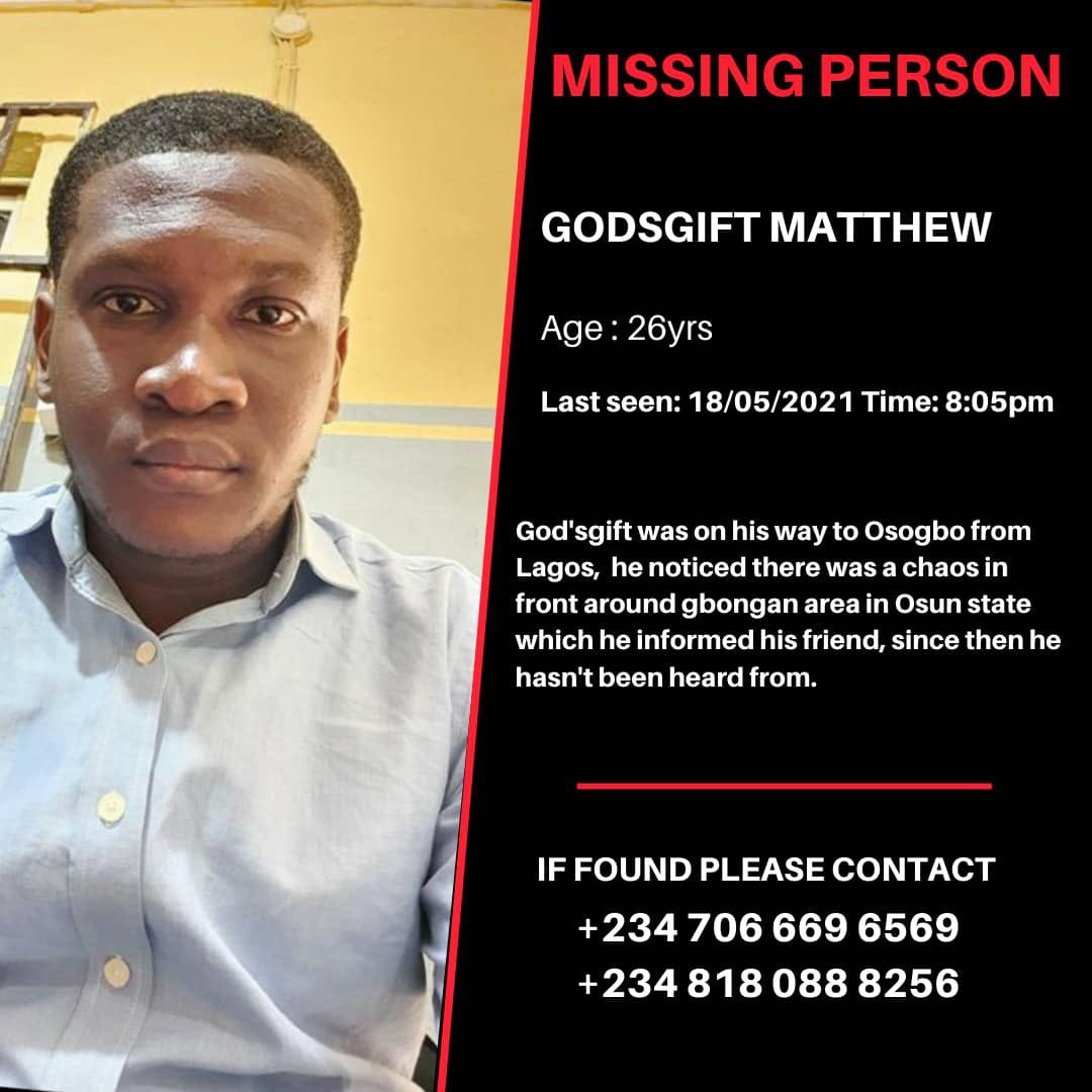 Toro__O's tweet photo. Minutes turned to hours, hours to days and he’s still missing and no information about what happened yet😓💔😭🤲🏽🤲🏽. Please help me retweet 😓💔😓. #findgodgiftMatthew 🙏🏽🤲🏽 https://t.co/bprd6kf5im