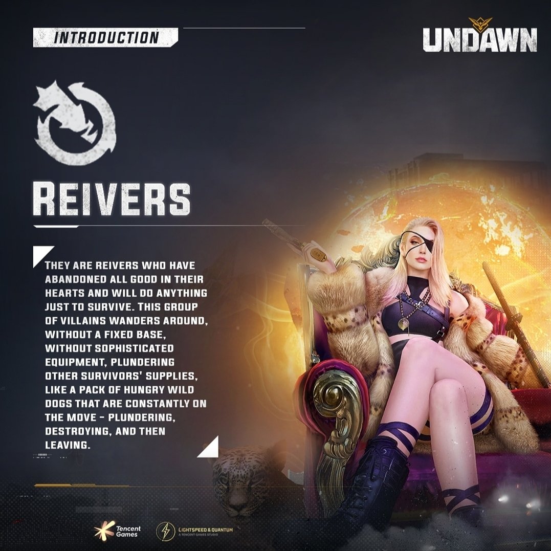 GameUndawn's tweet image. Hello Raven Squad , 
Today let me introduce you the Faction aka villains in Undawn World . 
The Clowns , Eagles , Owl Gang and Reivers .
Are you brave enough to challenge them all ? 

#Undawn #UndawnGame
#UndawnCommunity