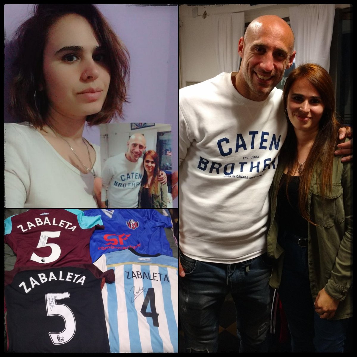 JesicaHubez's tweet photo. 23/05/2018, hace 3 años vivía uno de los mejores momentos de mi vida al conocer a uno de mis ídolos Muchas gracias por la buena onda, se nota que sos un tipazo @pablo_zabaleta 
Le agradezco a @PatricioGabilo1 que lo hizo posible y a @agulobato que me gestionó la casaca de CAOS 😝 https://t.co/ceeXnDaUWV