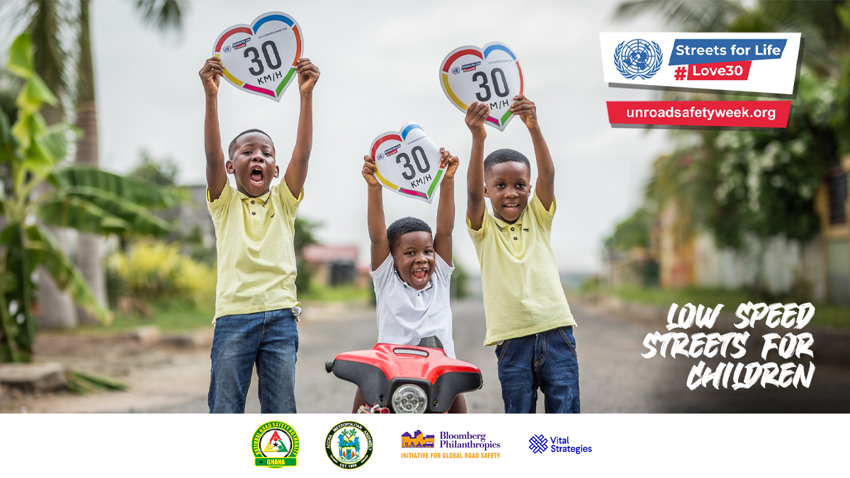 GhBigrs's tweet photo. Let’s ensure safety for everyone, everywhere, prioritizing low speed streets in all residential areas and near schools.
#StreetsForLife
#Love30
#UNGRSW
#Cities4Health
@BloombergDotOrg @WHO @VitalStrat @UNGRSW @NRSAGhana @AccraMetropolis @KumasiMetro https://t.co/yIYwxeSgw9