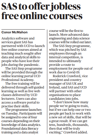 AnalyticsLeadr's tweet image. Free Data Analytics Training | The SAS STEP Programme #SASProfs #SASUser #SASSTEP #SASEducation #LearnSASOnline bit.ly/2ShxAq3