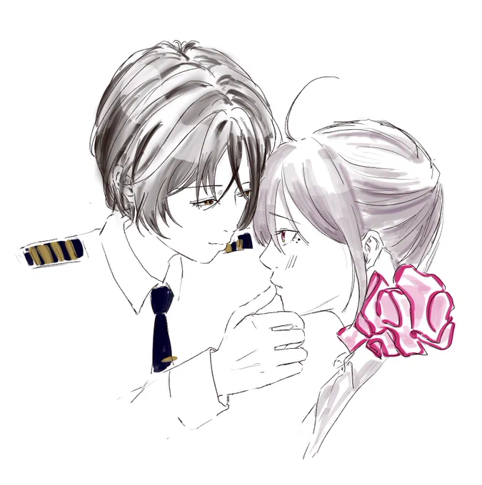 @HaG20731 
転職祝いとキスの日を兼ねて。
本当におめでとうございます🎉
雑だけどお納めください😘 