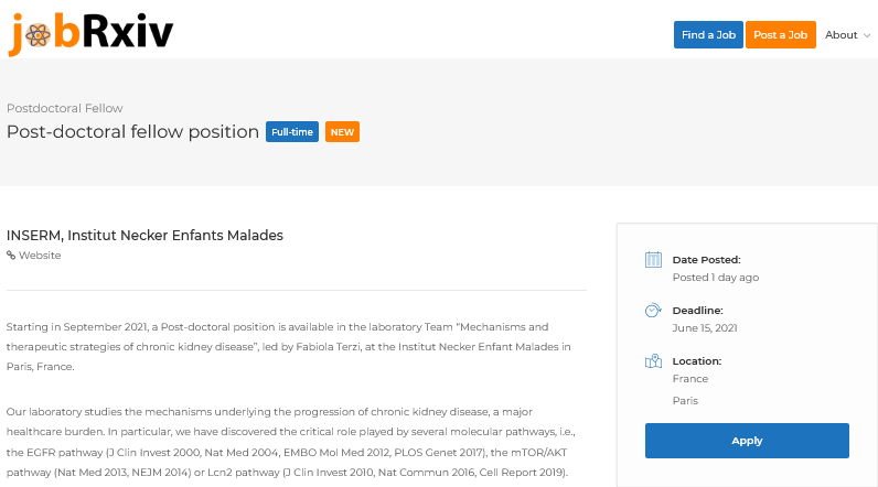 jobRxiv's tweet photo. Post-doctoral fellow position

INSERM, Institut Necker Enfants Malades, Paris, France

https://t.co/aQWlaCHDLr

#ScienceJobs https://t.co/mAQsSfkieV