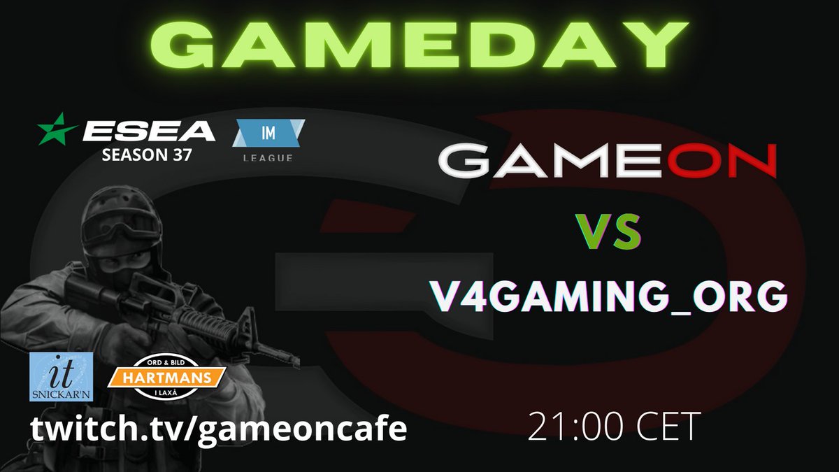 GameOnCSGO's tweet photo. Match idag!! 
Game On möter tyska V4GAMING_ORG på nuke, Kika in på https://t.co/xelIyJTMxt kl 21:00 för lite härlig cs https://t.co/faR7SksBDl
