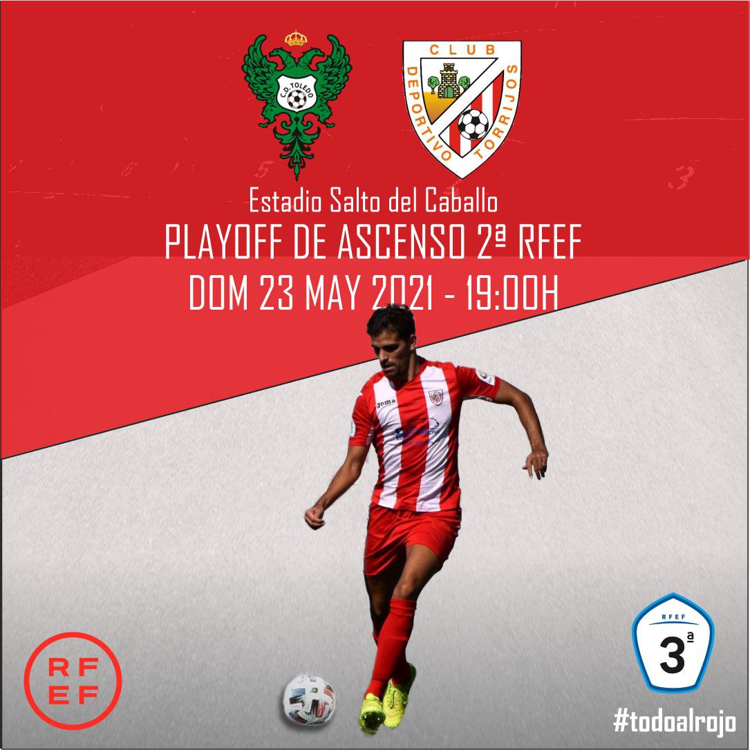 FerLoaisa's tweet photo. ⭐ ¡A por las semis! ⭐

@cd_toledo - @cdtorrijosoficial

🗓️ 23-may-2021
🕕19 horas 
🏟️ El Salto del Caballo 
 
📺 También puedes seguirlo gratis en @cmmplay 

💪 No venimos de paseo 
🙌 ¡Vamos Torrijos! 

#Sigamossoñandojuntos #equipo #2rfef #playoff #futbol #toledo #torrijos https://t.co/F5oMbE6pNM
