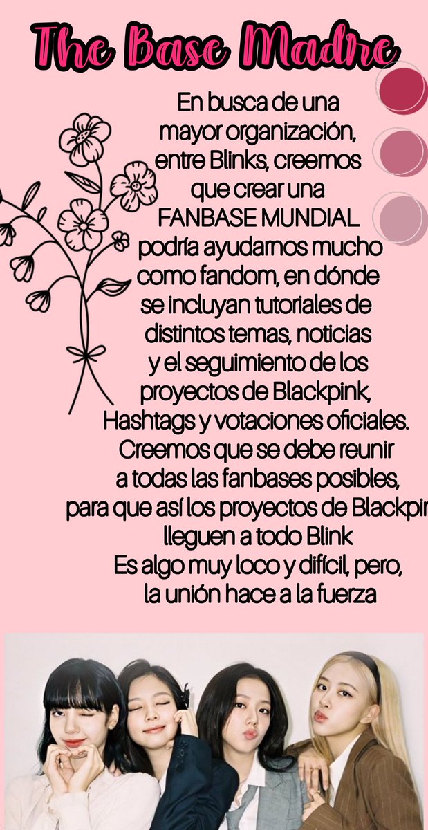 Dayanigarcia16's tweet photo. Como puedes ayudar Blink?
1. Comparte la información
2. Etiqueta a las fan bases oficiales para que se enteren y nos tomen en cuenta
3. Pide que se pongan en contacto con el usuario @Dayanigarcia16 para que les explique toda la idea completa. https://t.co/MrpToKvDcb