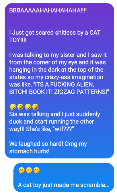 Ever been this jumpy? 🤣✨🤣✨🤣  #jumpy #funny #comedy #instincts #cattoy #aliens https://t.co/dhJV7lyzM<a href="/tag/jumpy"class="tags">#jumpy</a><a href="/tag/funny"class="tags">#funny</a><a href="/tag/comedy"class="tags">#comedy</a><a href="/tag/aliens"class="tags"><span>#aliens</span></a><a href="/tag/instincts"class="tags"><span>#instincts</span></a><a href="/tag/cattoy"class="tags"><span>#cattoy</span></a>