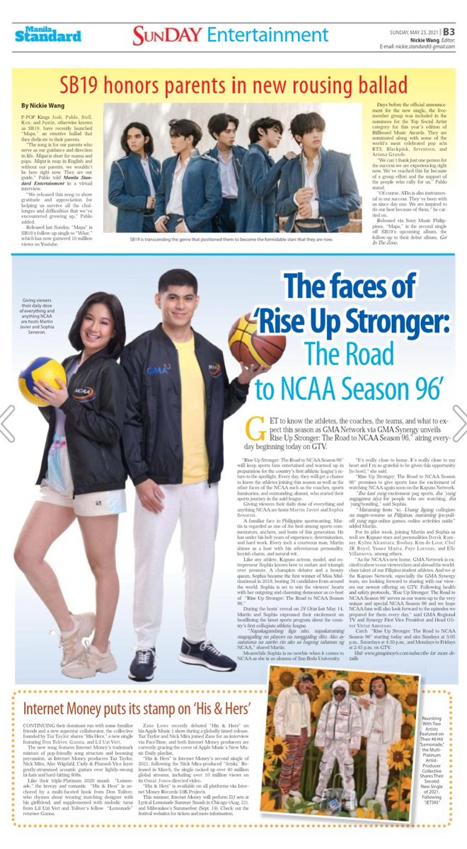 SB19 honors parents in new rousing ballad
Read here: manilastandard.net/mobile/article…

Thank you very much, @MlaStandard @MLAStandard_Ent and sir @knicknocks 

@SB19Official