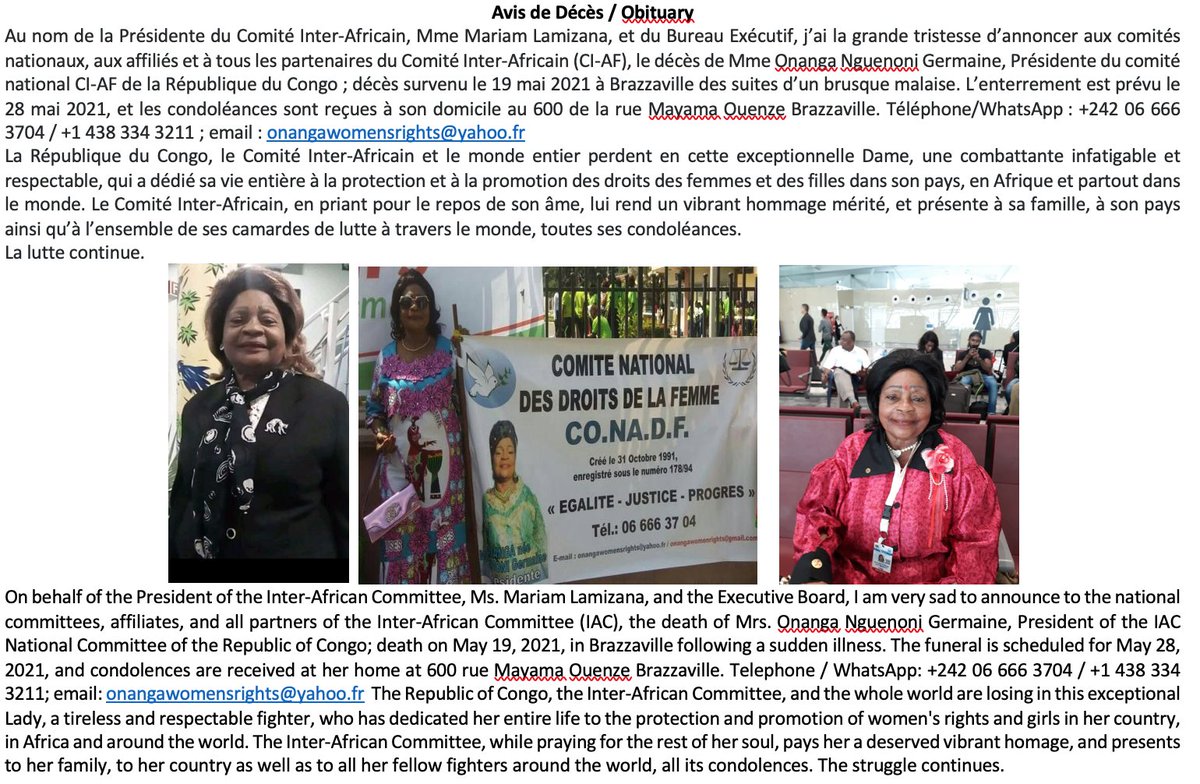 Inter-African Committee (IAC) (@iac_ciaf) on Twitter photo 