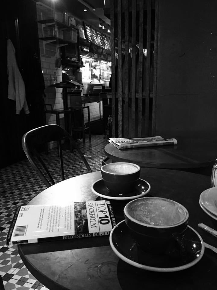 Four years ago today I was drinking coffee at Lisbeth Salander's favourite cafe, Mellqvist Kaffebar, following in Steig Larsson's footsteps. #ScandiNoir #Stockholm