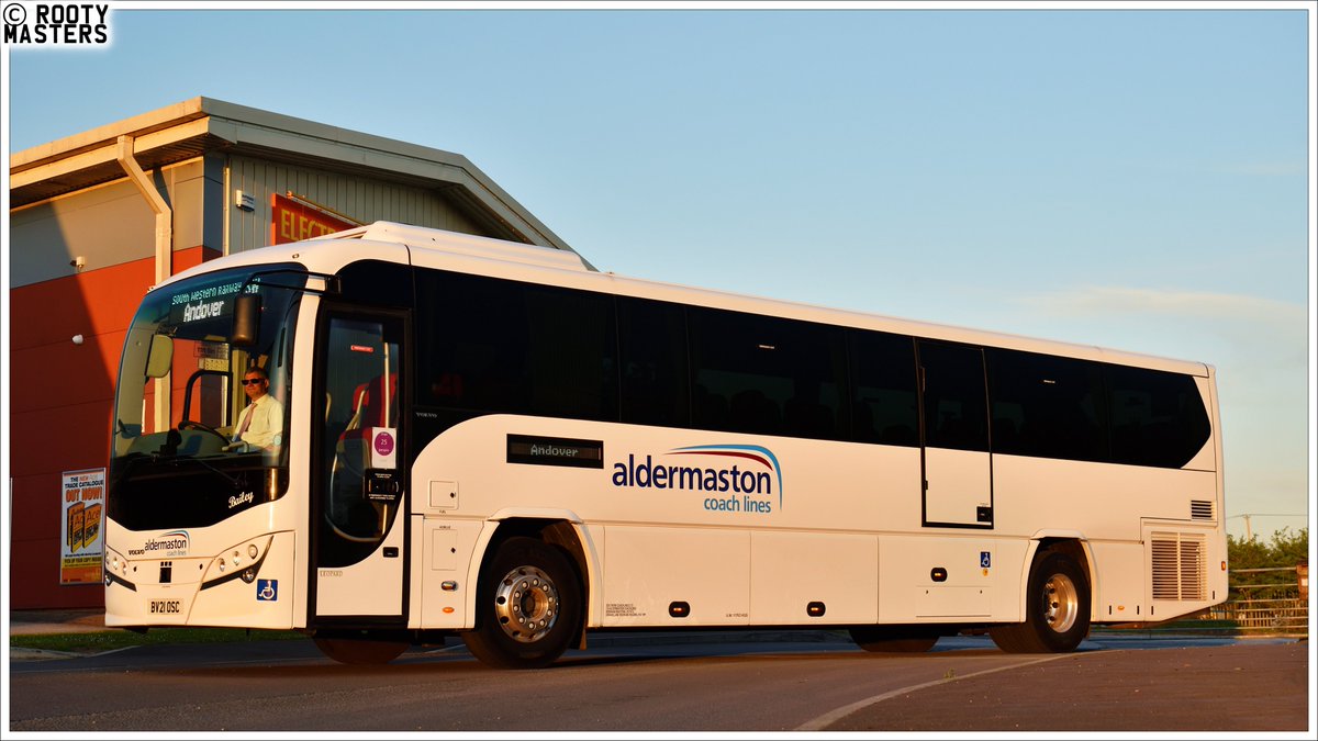 rootymasters's tweet image. Brand new PSVAR spec Volvo B8R / Plaxton Leopard C59FL BV21OSC has entered service with Berkshire-based Aldermaston Coach Lines.