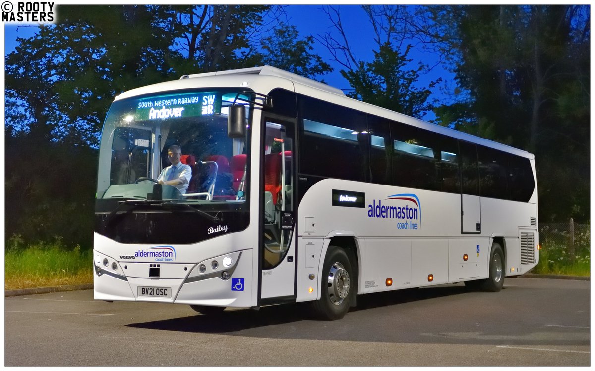 rootymasters's tweet image. Brand new PSVAR spec Volvo B8R / Plaxton Leopard C59FL BV21OSC has entered service with Berkshire-based Aldermaston Coach Lines.