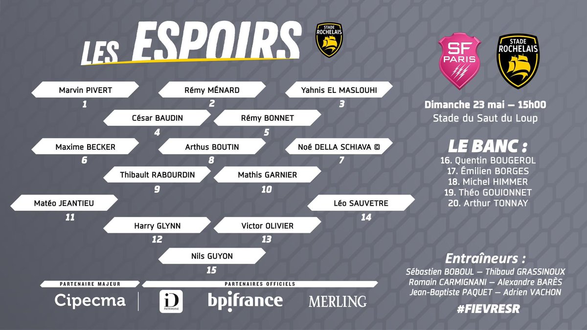 ClubBagnards's tweet photo. 🟡⚫️ Bon déplacement aux Espoirs U21 du @staderochelais pour leur dernier match de la saison !
#fievreSR #FormationSR #SFPSR https://t.co/ESFC6FFBTj