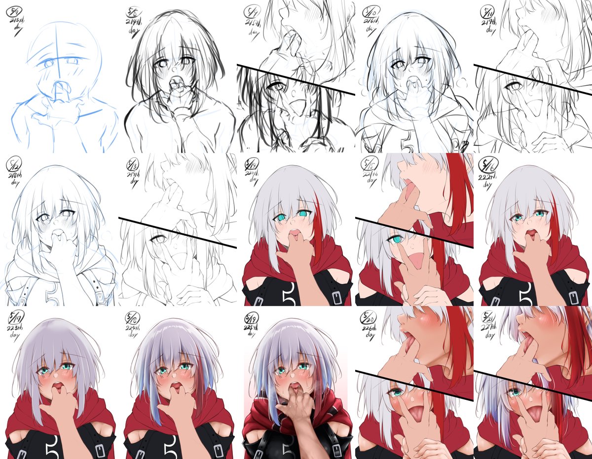 ラストですー たくさん見ていただきありがとうございました‼️✨ 以下いつもの進捗です! 今回はズルしまくりました😋 