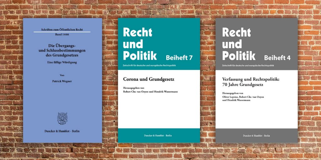 DunckerHumblot's tweet photo. Der 23. Mai ist der #TagdesGrundgesetzes. Neben den hier abgebildeten Neuerscheinungen, hat D&H zahlreiche Publikationen zum #Grundgesetz in seinem #Verlagsprogramm: https://t.co/BKvj1BOXlD #Buchtipp|s #Lektüreempfehlung https://t.co/CpumeQAQAu